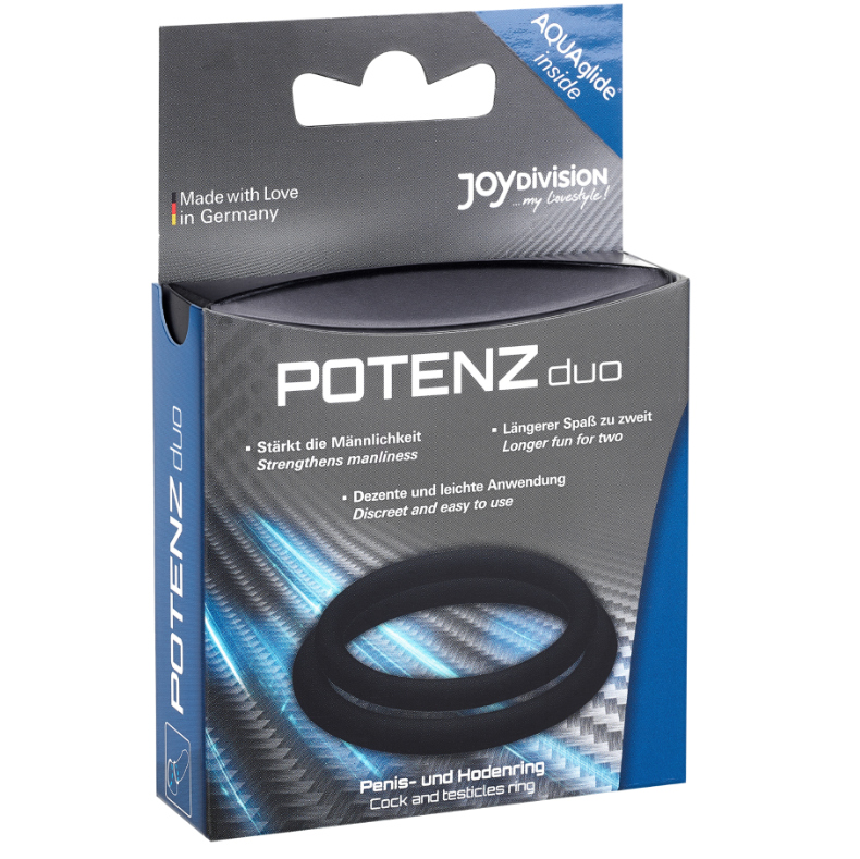 JOYDIVISION - POTENZDUO SET ANELLI MISURA M NERI