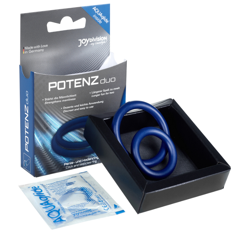 JOYDIVISION - POTENZDUO SET DI ANELLI MISURA  M BLU