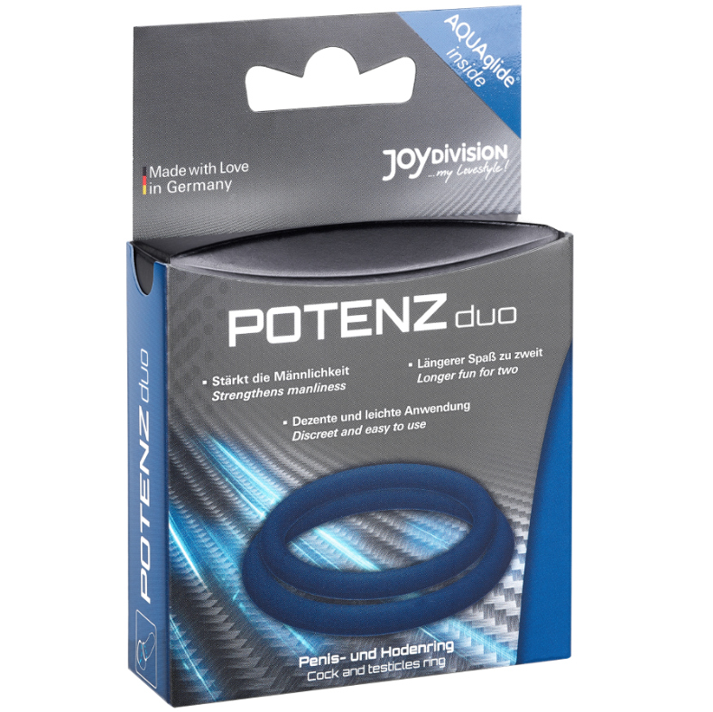 JOYDIVISION - POTENZDUO SET DI ANELLI MISURA  M BLU