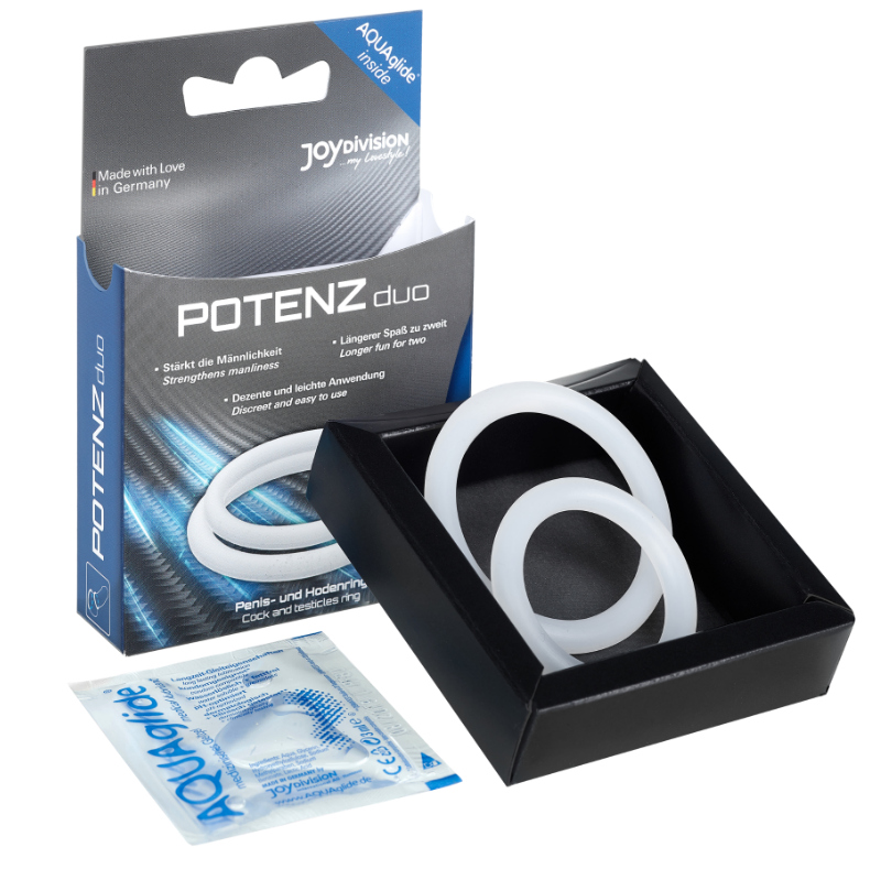 JOYDIVISION - POTENZDUO SET ANELLI PENE MISURA M BIANCHI
