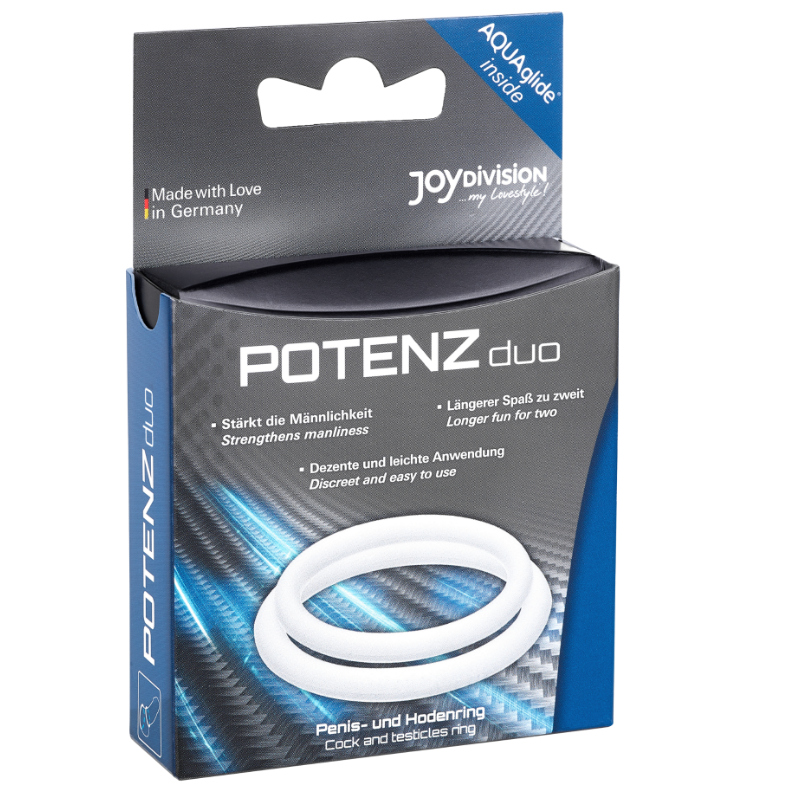 JOYDIVISION - POTENZDUO SET ANELLI PENE MISURA M BIANCHI