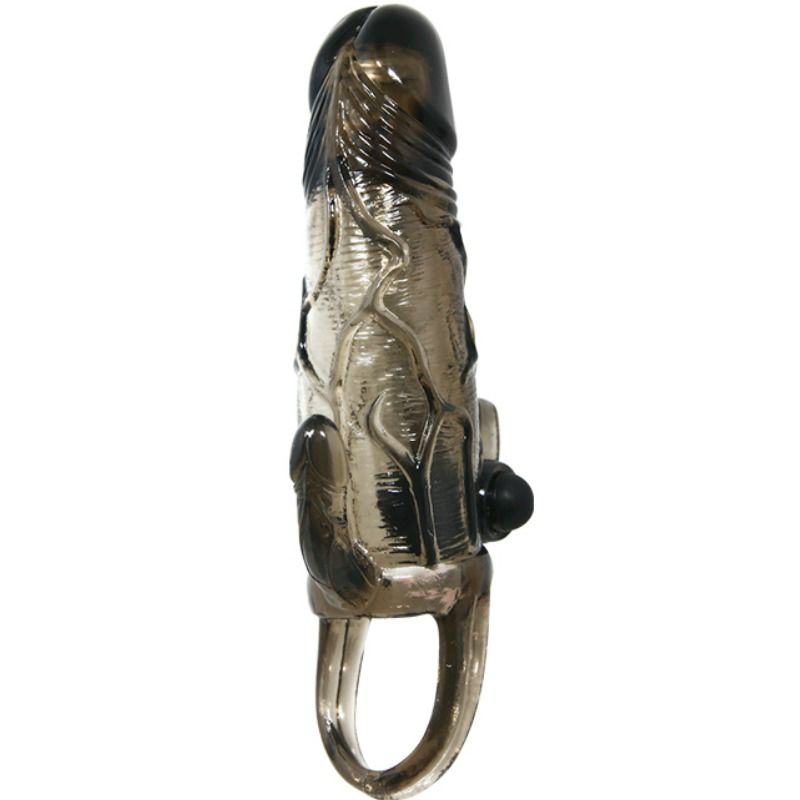 PROLUNGA PENE VIBRANTE STIMOLAZIONE CLITORIDE E ANALE DOPPIO BULLET BRAVE MAN 16,5 CM NERO
