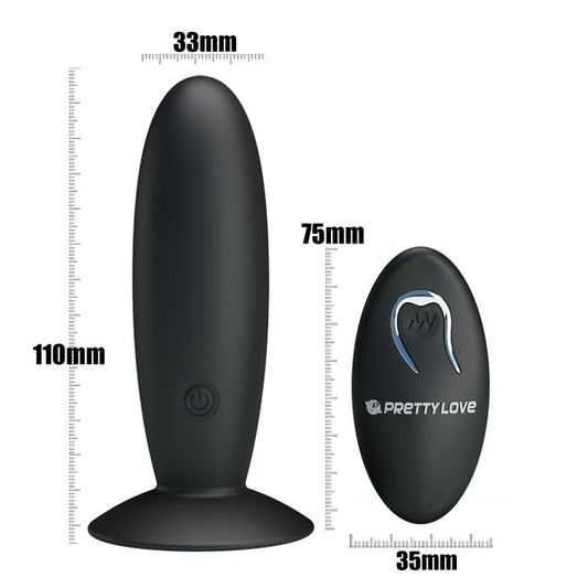PRETTY LOVE - PLUG ANALE RICARICABILE CON VIBRAZIONE E TELECOMANDO