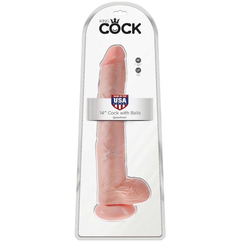 KING COCK - DILDO CON TESTICOLI 35.6 CM NUDE