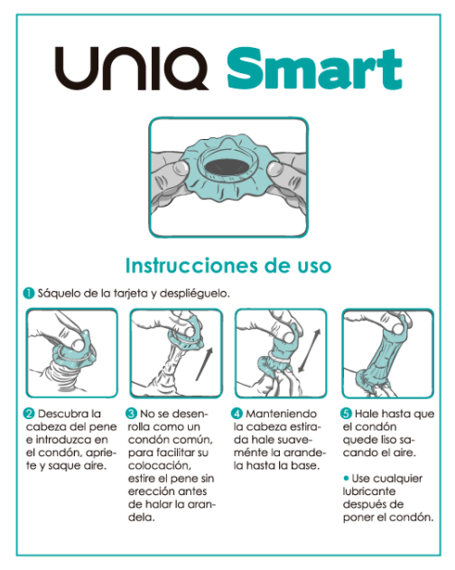 UNIQ  SMART- PRESERVATIVI  SENZA LATTICE PER LA PRE-EREZIONE, 3 PEZZI