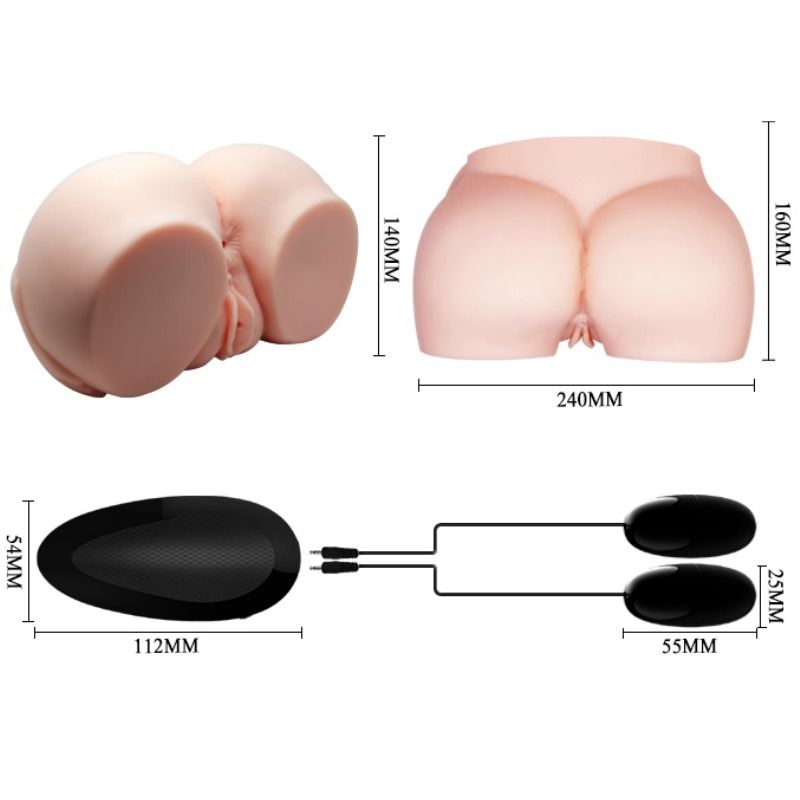 CRAZY BULL - MASTURBATORE CULO REALISTICO VIBRANTE CON VAGINA E ANO