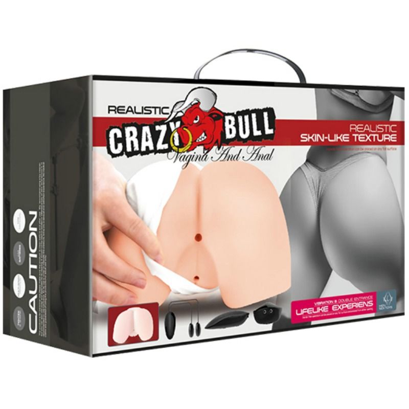 CRAZY BULL - MASTURBATORE REALISTICO CON VAGINA E ANO CON VIBRAZIONE POSIZIONE 4