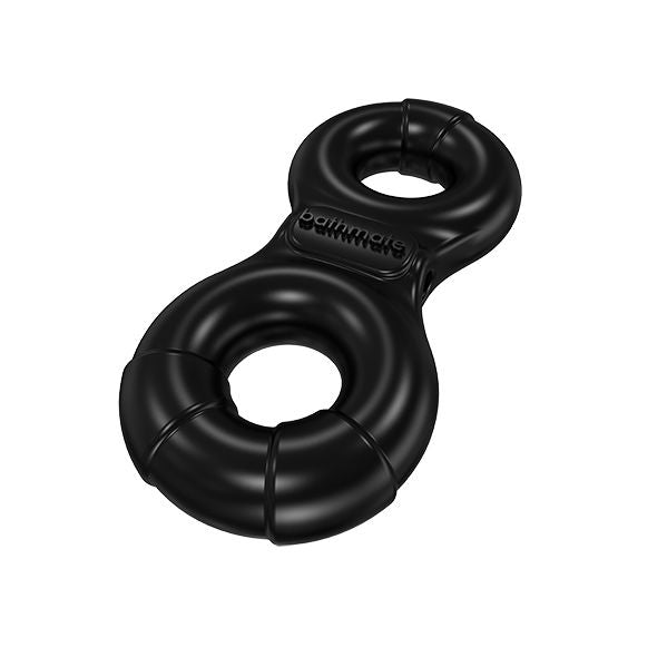 ANELLO PENE DOPPIO VIBRANTE RICARICABILE CON SUPPORTO TESTICOLI "EIGHT" - BATHMATE