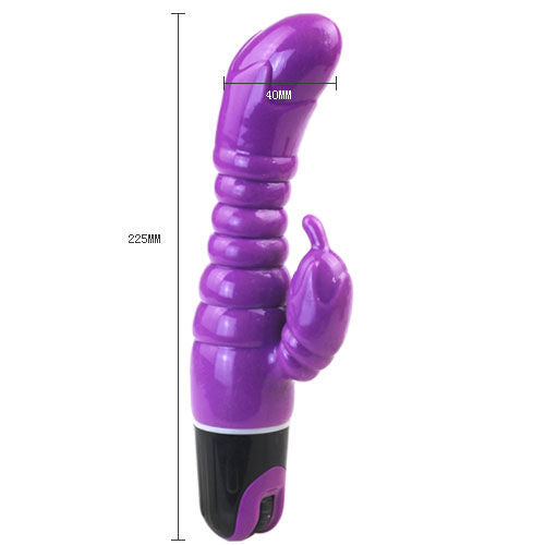 VIBRATORE CON STIMOLATORE CLITORIDEO E G-SPOT, GELATINA MORBIDA