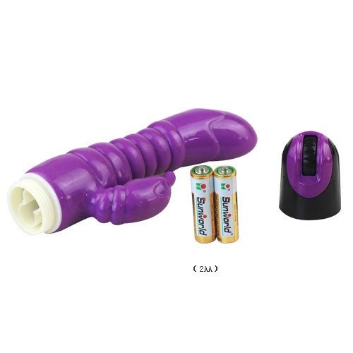VIBRATORE CON STIMOLATORE CLITORIDEO E G-SPOT, GELATINA MORBIDA