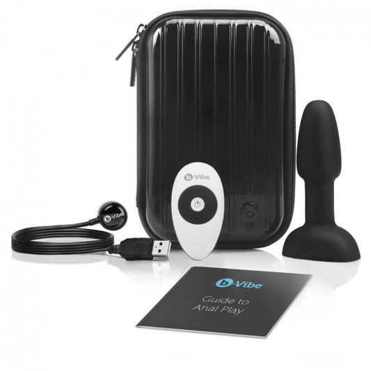 B-VIBE - PLUG ANALE RIMMING CON TELECOMANDO, NERO PICCOLO