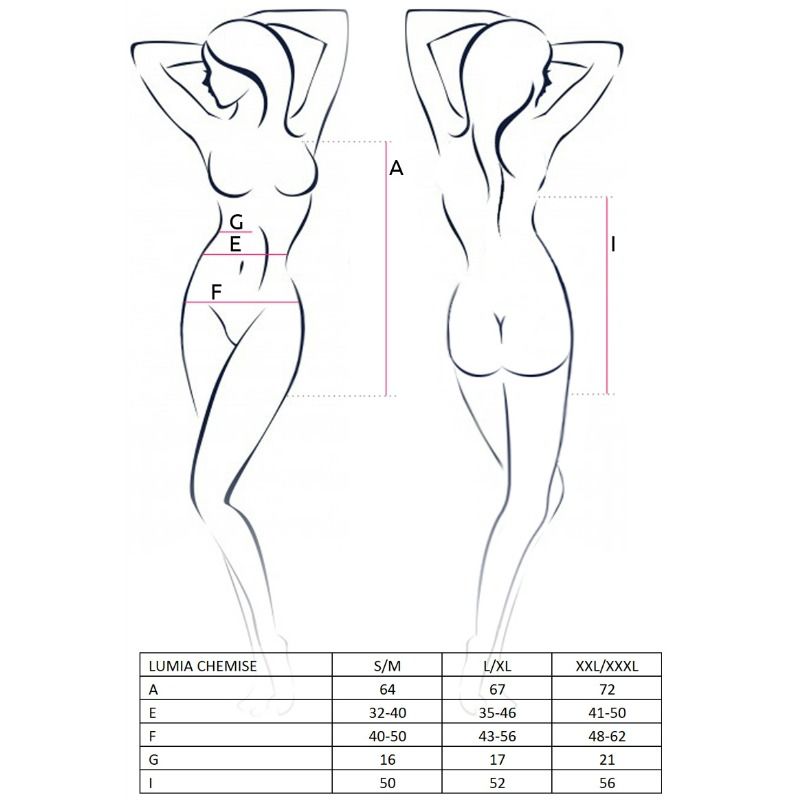 PASSION - LUMIA CHEMISE NERA S/M