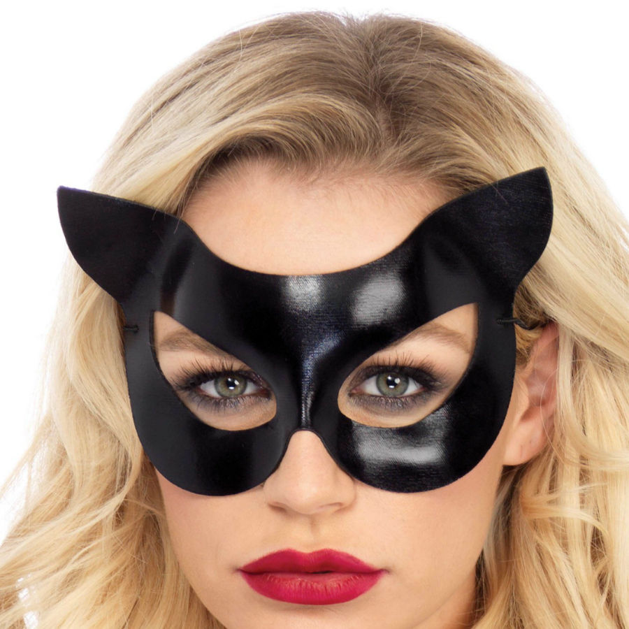 MASCHERA DA GATTO IN VINILE, SENSUALE E AFFASCINANTE, PERFETTA PER GIOCHI INTIMI