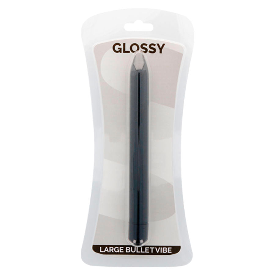 GLOSSY - SLIM VIBRATORE SOTTILE NERO
