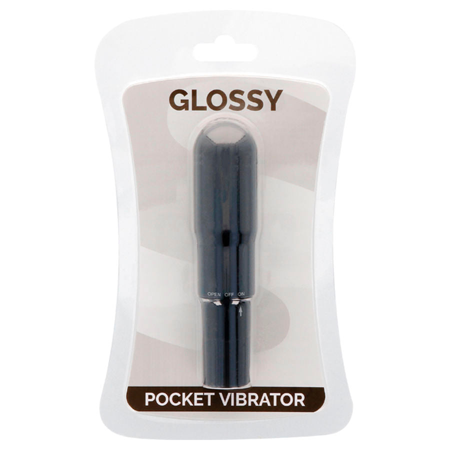 GLOSSY - POCKET VIBRATORE TASCABILE NERO