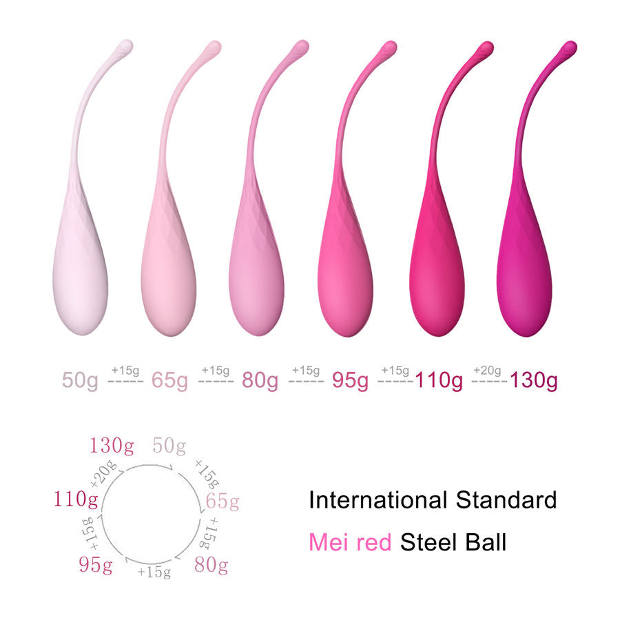 LESLIE - SET PALLINE PER ALLENAMENTO PELVICO 6 PESI