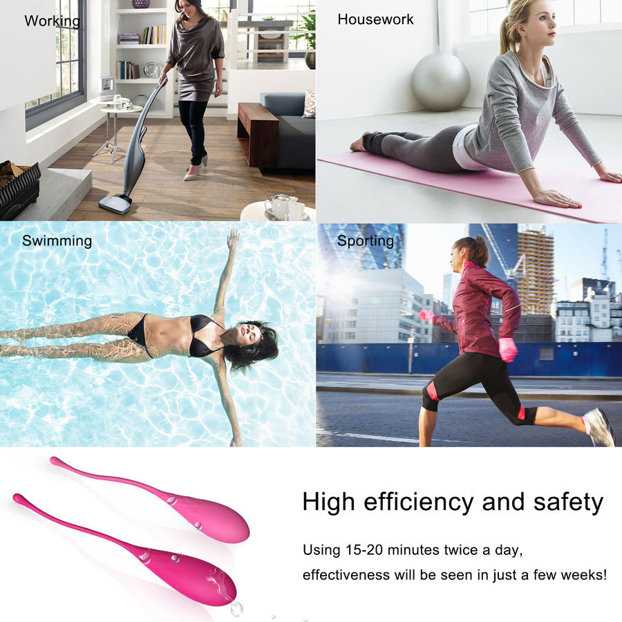 LESLIE - SET PALLINE PER ALLENAMENTO PELVICO 6 PESI