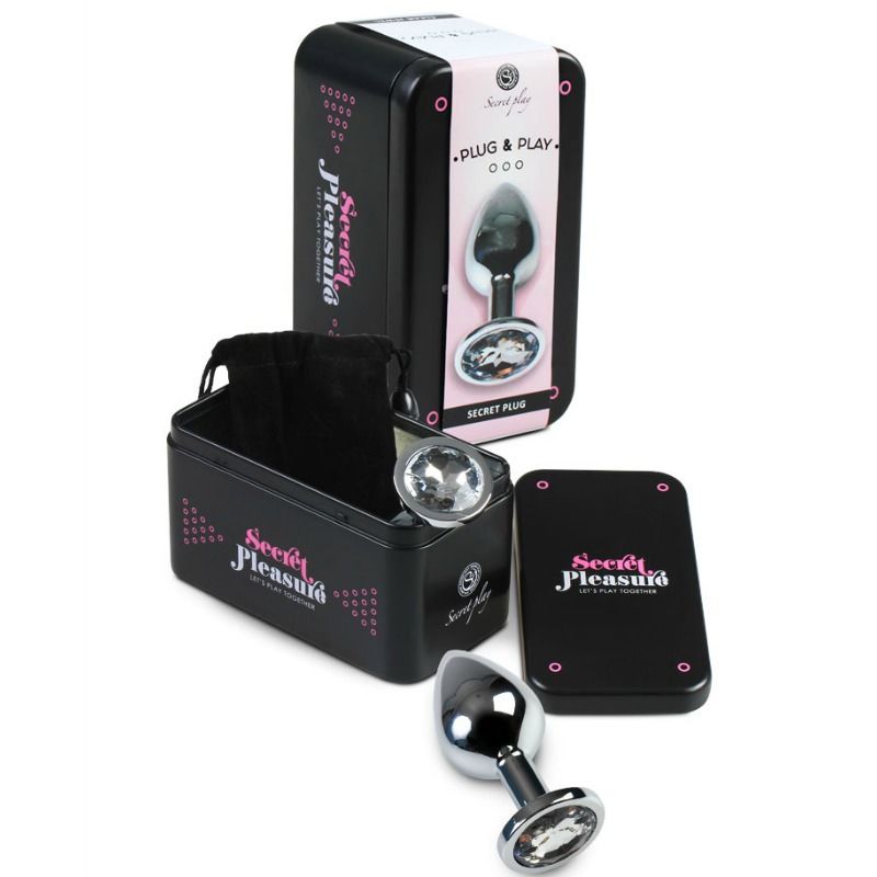 SECRETPLAY - PLUG ANALE ALLUMINIO TRASPARENTE 8 CM