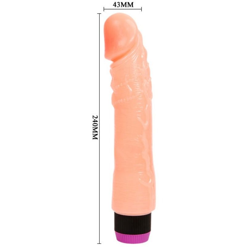 BAILE - VIBRATORE REALISTICO FLESSIBILE 24 CM NUDE