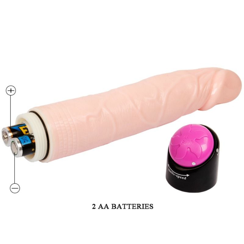 VIBRATORE ROTATORE COLORFUL SEX 24 CM NUDE