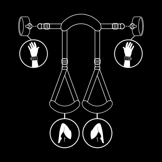 FETISH SUBMISSIVE - POSITION MASTER DIVARICATORE CON MANETTE RIVESTITE IN NEOPRENE