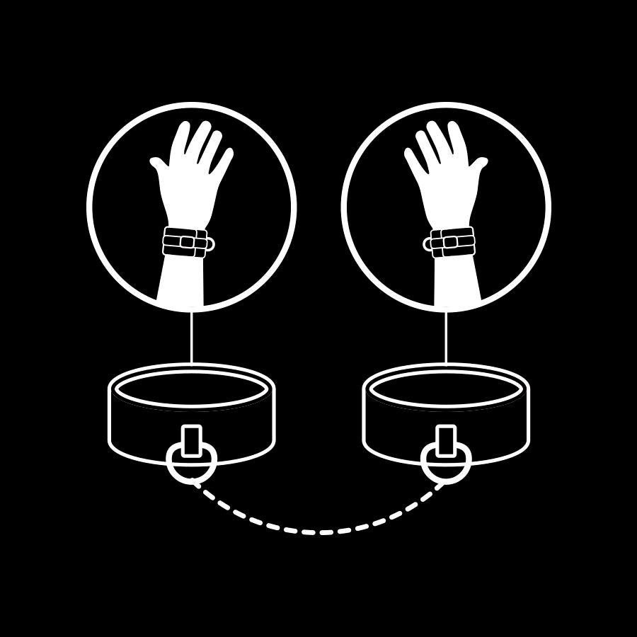 FETISH SUBMISSIVE - MANETTE IN PELLE VEGANA CON FODERA IN NEOPRENE
