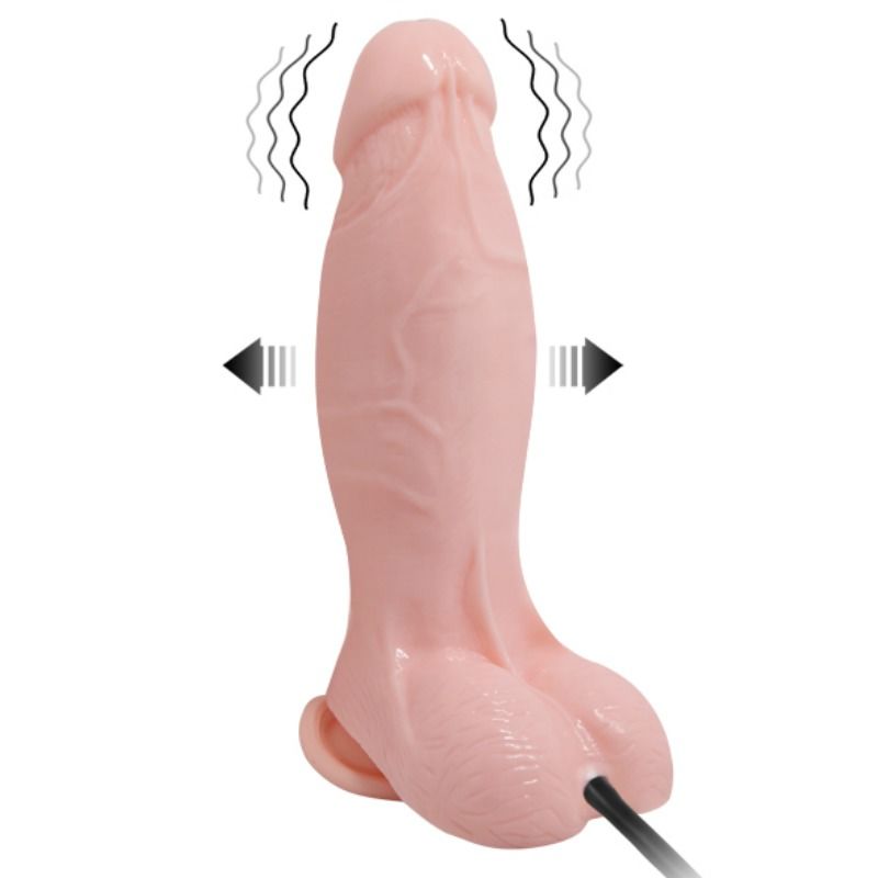 BAILE - DILDO REALISTICO VIBRANTE E GONFIABILE  18.8 CM