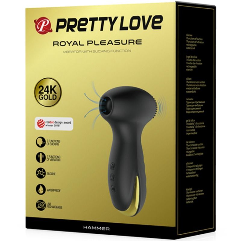 PRETTY LOVE - VIBRATORE SMART HAMMER CON FUNZIONE DI ASPIRAZIONE