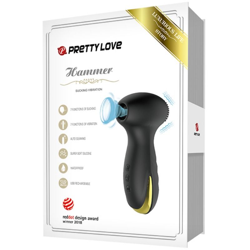 PRETTY LOVE - VIBRATORE SMART HAMMER CON FUNZIONE DI ASPIRAZIONE