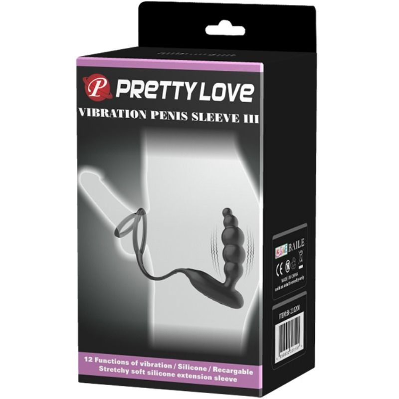 PRETTY LOVE - ANELLO PENE CON STIMOLATORE PROSTATA VIBRANTE