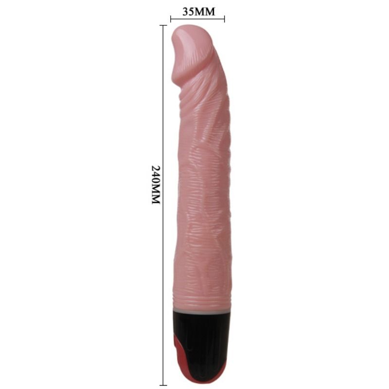 VIBRATORE REALISTICO MULTIVELOCITÀ 24 CM NUDE