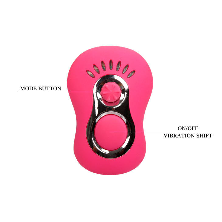 STIMOLATORE CLITORIDE VAGINA E ANO VIBRANTE CON STRAPON BUTTERFLY ROSA