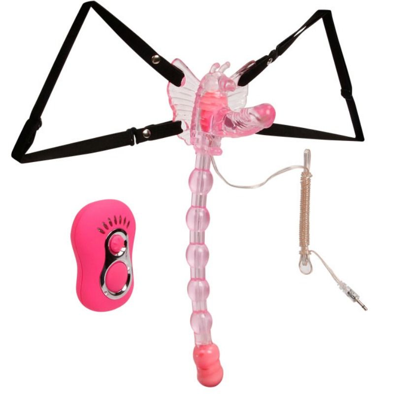 BAILE - BUTTERFLY VIBRATORE STRAP ON ROSA