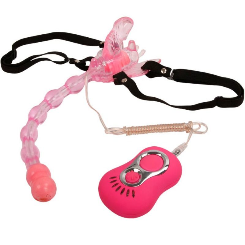 BAILE - BUTTERFLY VIBRATORE STRAP ON ROSA