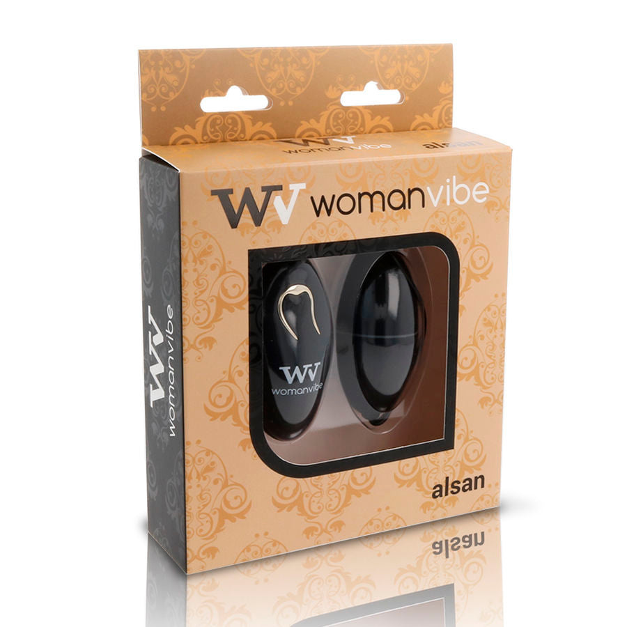 WOMANVIBE - OVETTO CON TELECOMANDO ALSAN IN SILICONE NERO