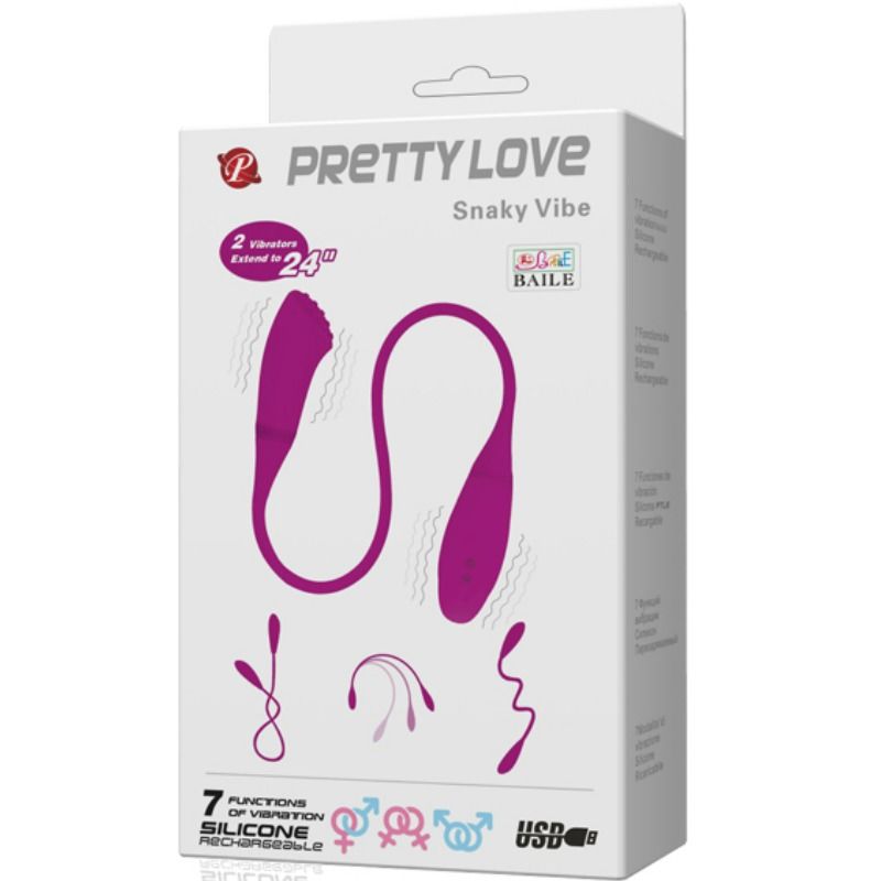 PRETTY LOVE - VIBRATORE SMART SNAKY FLESSIBILE 2 MOTORI DISTINTI