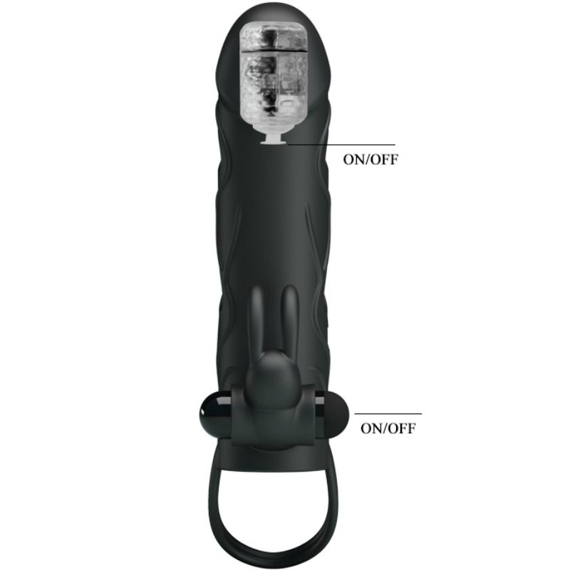 PRETTY LOVE - PROLUNGA PENE VIBRANTE  IN SILICONE 14 CM