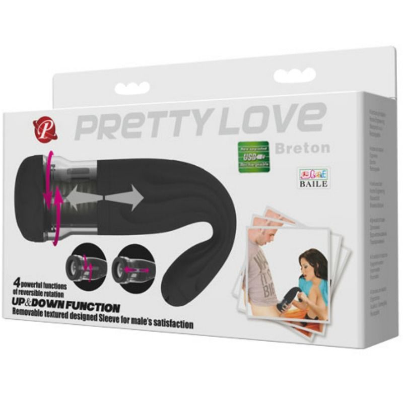 PRETTY LOVE - MASTURBATORE MASCHILE BRETON RICARICABILE MULTIFUNZIONE