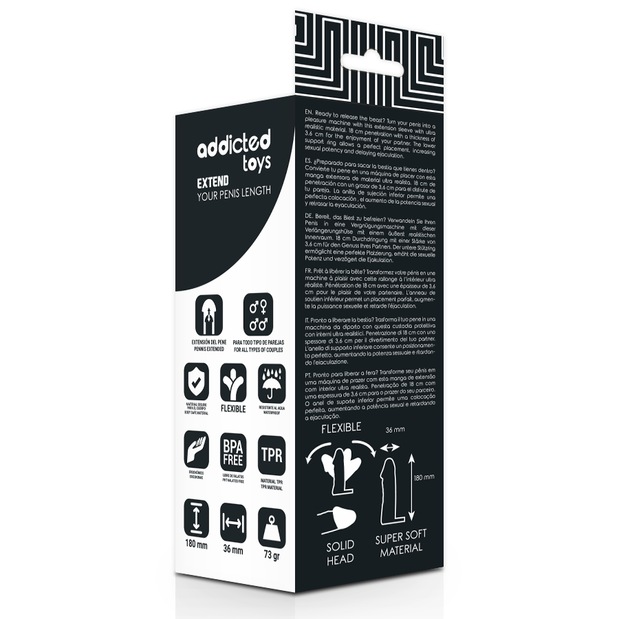 ADDICTED TOYS - EXTEND YOUR PENIS PROLUNGA DI 18 CM