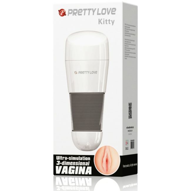 PRETTY LOVE - MASTURBATORE MASCHILE KITTY CON VAGINA BIANCO