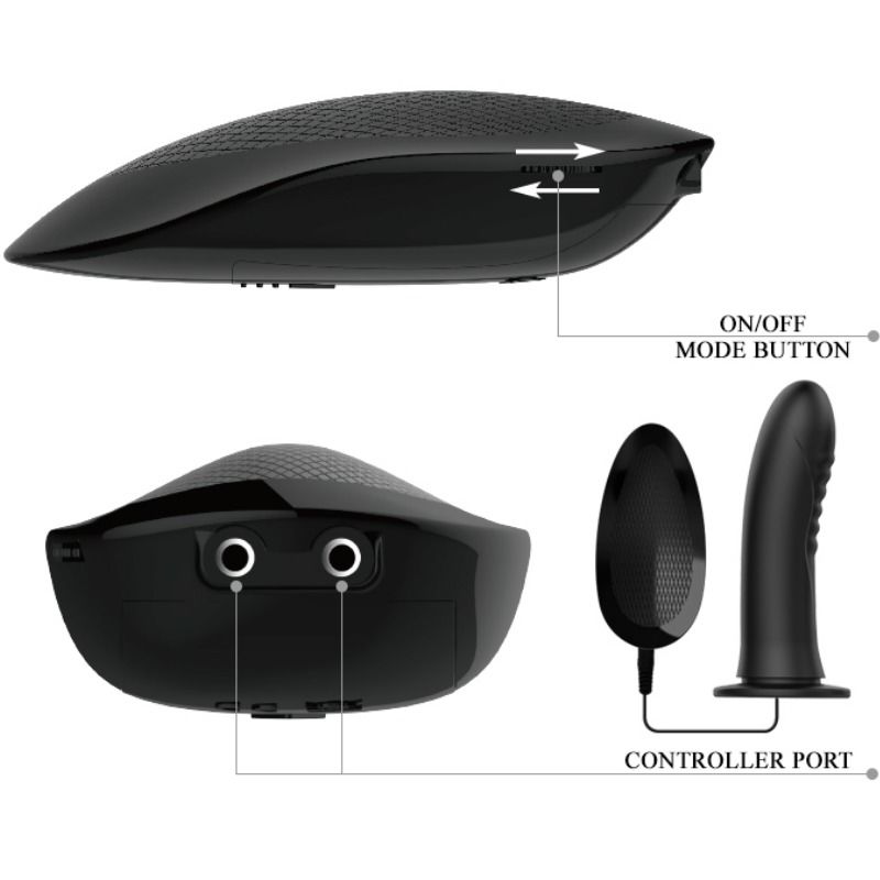 PRETTY LOVE - MYRON HARNESS REGOLABILE CON DILDO VIBRANTE CAVO