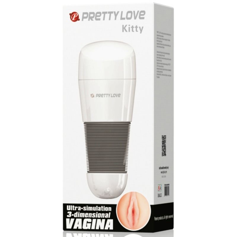 PRETTY LOVE - MASTURBATORE MASCHILE KITTY CON VAGINA BIANCO MOD 2