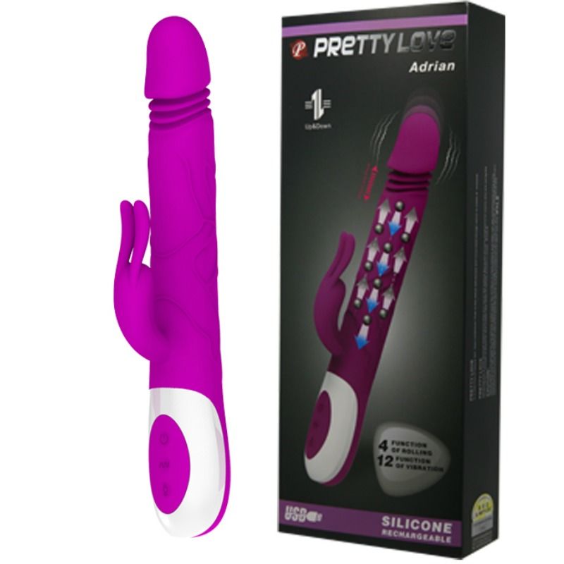 PRETTY LOVE - ADRIAN VIBRATORE RICARICABILE MULTIFUNZIONE