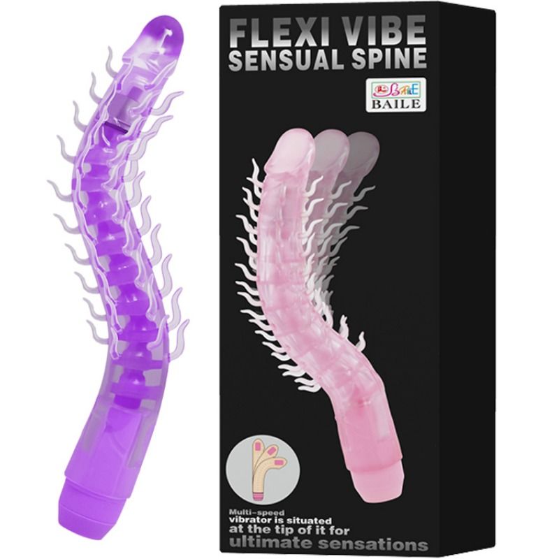BAILE - FLEXI VIBE SENSUAL SPINE VIBRATORE  FLESSIBILE 23,5 CM  LILLA