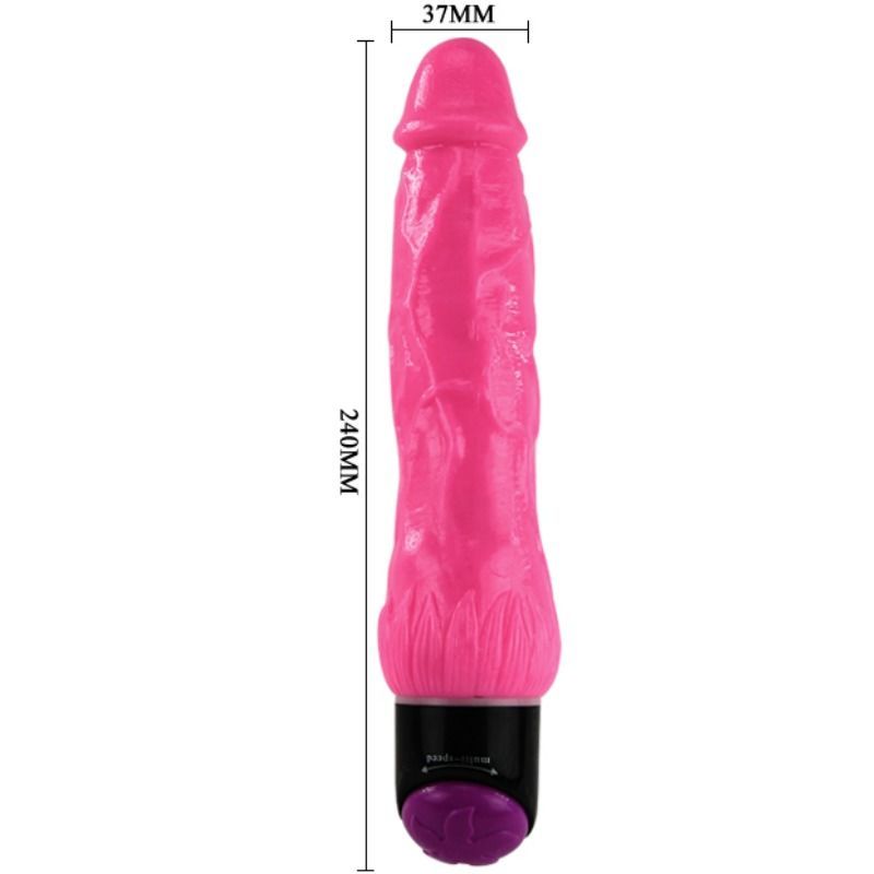 VIBRATORE REALISTICO ROTAZIONE 24 CM, DESIGN CON VENATURE MARCATE, MULTI-VELOCITÀ REGOLABILE