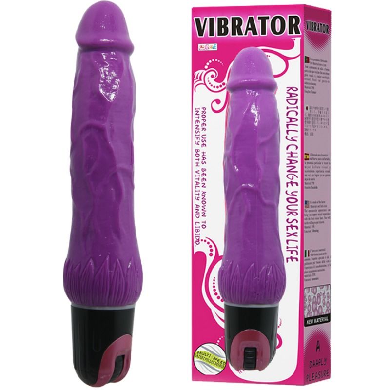 VIBRATORE REALISTICO MULTIVELOCITÀ DAAPLY PLEASURE VIOLA