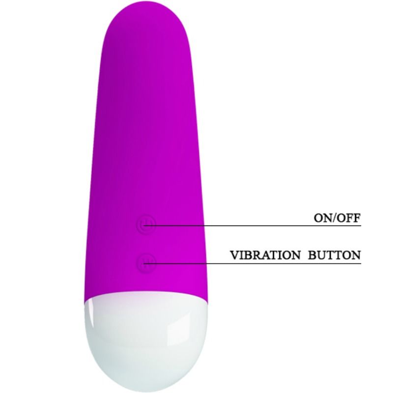 PRETTY LOVE - VIBRATORE MINI LUTHER 30 FUNZIONI IN SILICONE