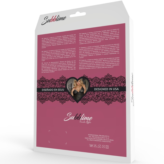 SUBBLIME - QUEEN PLUS BABYDOLL CON FRANGE BIANCO 