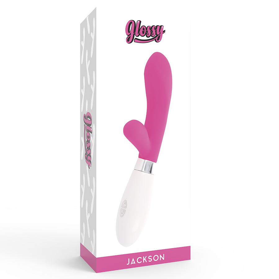 GLOSSY - JACKSON MASSAGGIATORE CON RABBIT ROSA