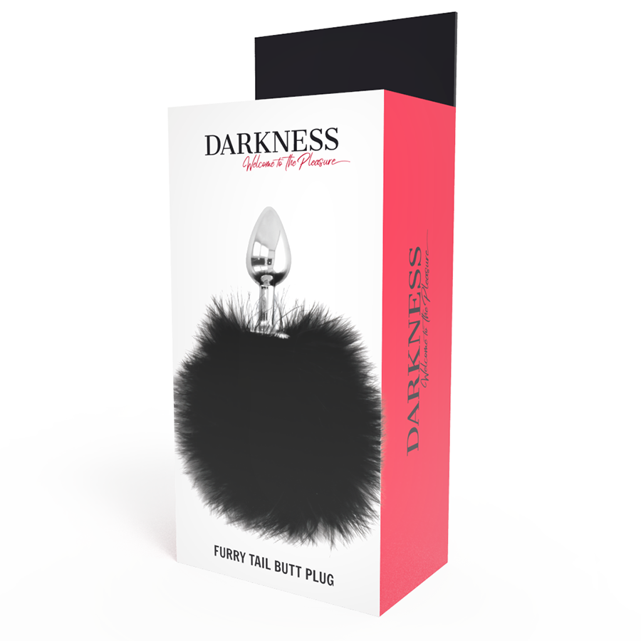 DARKNESS - EXTRA ANAL PLUG ANALE CON CODA NERO 7 CM